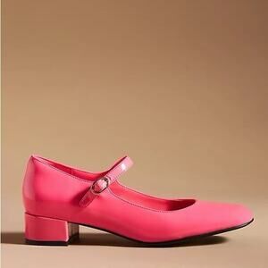 Jeffrey Campbell Top-Tier Neon Pink Patent Leather Mary Jane Heels Size 9￼